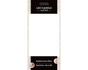 Lumineo LED kaars voor binnen - wit/warm wit - Ø 7,5 cm - afbeelding 5
