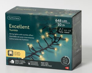 Lumineo LED lichtsnoer Excellent voor buiten - zwart/soft gold - 1000 cm - afbeelding 2