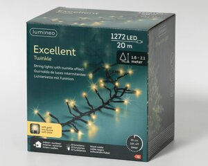 Lumineo LED lichtsnoer Excellent voor buiten - zwart/soft gold - 2000 cm - afbeelding 2