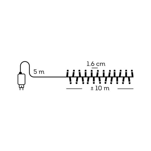 Lumineo LED lichtsnoer Excellent voor buiten - zwart/soft gold - 1000 cm - afbeelding 4