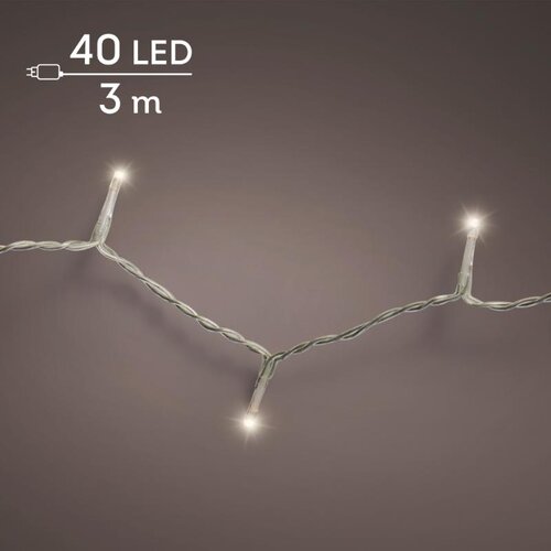 Lumineo LED lichtsnoer voor buiten - transparant/warm wit - 300 cm - afbeelding 1