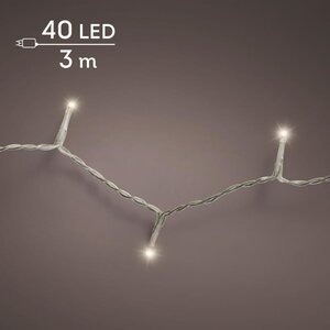 Lumineo LED lichtsnoer voor buiten - transparant/warm wit - 300 cm - afbeelding 1