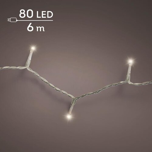 Lumineo LED lichtsnoer voor buiten - transparant/warm wit - 600 cm - afbeelding 1