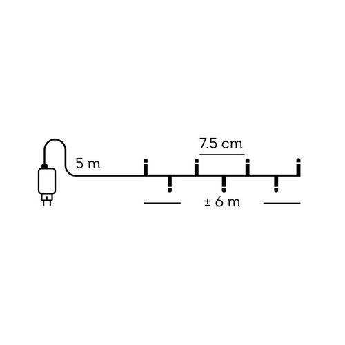 Lumineo LED lichtsnoer voor buiten - transparant/warm wit - 600 cm - afbeelding 4