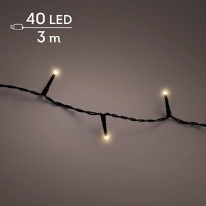 Lumineo LED lichtsnoer voor buiten - zwart/soft gold - 300 cm - afbeelding 1