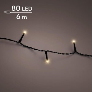 Lumineo LED lichtsnoer voor buiten - zwart/soft gold - 600 cm - afbeelding 1