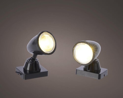 Lumineo LED-spotlight op batterijen zwart/warm wit – hoogte 4,5 cm - afbeelding 1