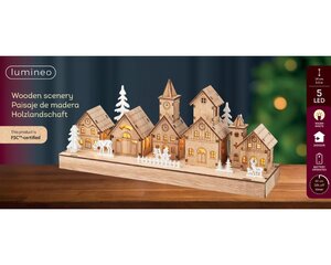 Lumineo LED tafereel voor binnen - naturel/warm wit - 8 × 30 × 13,5 cm - afbeelding 3
