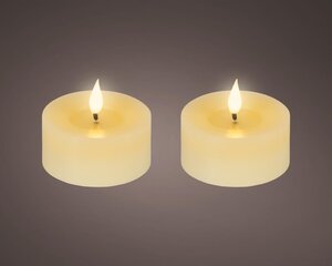 Lumineo LED theelicht voor binnen - creme/warm wit - Ø 7,5 cm - afbeelding 1