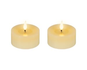 Lumineo LED theelicht voor binnen - creme/warm wit - Ø 7,5 cm - afbeelding 2