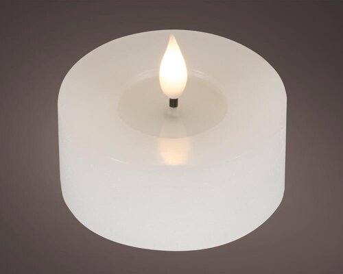 Lumineo LED theelicht voor binnen - wit/warm wit - Ø 7,5 cm - afbeelding 1