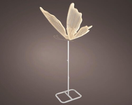 Lumineo LED vlinder voor binnen - wit/warm wit - 93 × 100 × 195 cm - afbeelding 1