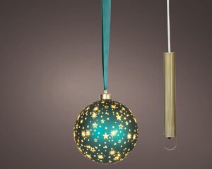 Lumineo Micro LED bal voor binnen - smaragd/warm wit - Ø 14 cm - afbeelding 1