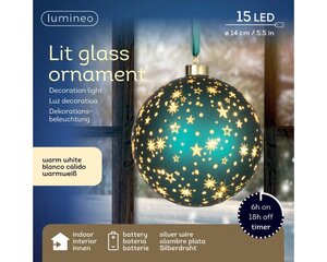 Lumineo Micro LED bal voor binnen - smaragd/warm wit - Ø 14 cm - afbeelding 4