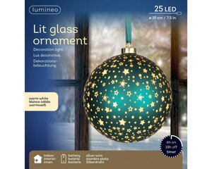 Lumineo Micro LED bal voor binnen - smaragd/warm wit - Ø 19 cm - afbeelding 3