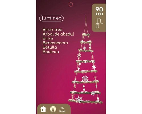 Lumineo Micro LED boom op batterijen voor binnen - naturel/warm wit - 2 × 45 × 100 cm - afbeelding 3