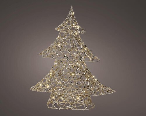 Lumineo Micro LED boom voor binnen - goud/warm wit - 10 × 34 × 40 cm - afbeelding 1