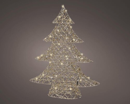 Lumineo Micro LED boom voor binnen - goud/warm wit - 11 × 48 × 60 cm - afbeelding 1