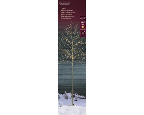 Lumineo Micro LED boom voor buiten - goud/warm wit/klassiek warm - Ø 60 cm - afbeelding 3