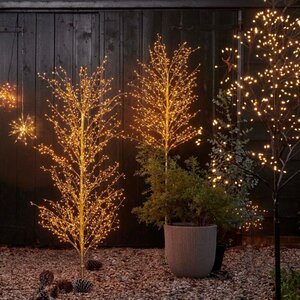 Lumineo Micro LED boom voor buiten - goud/warm wit/klassiek warm - Ø 70 cm - afbeelding 2