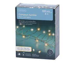 Lumineo micro-LED compactverlichting goud – lengte 600 cm, 480 lampjes - afbeelding 3