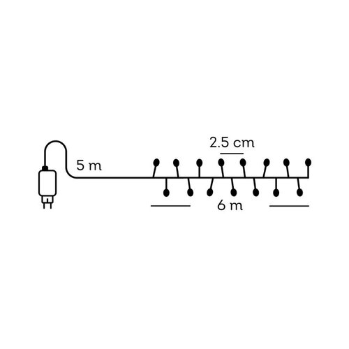 Lumineo micro-LED compactverlichting goud – lengte 600 cm, 480 lampjes - afbeelding 5