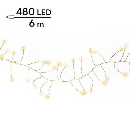 Lumineo micro-LED compactverlichting goud – lengte 600 cm, 480 lampjes - afbeelding 9