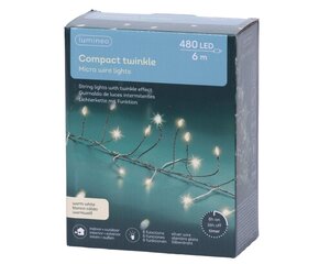 Lumineo Micro LED compactverlichting voor buiten - zilver/warm wit - 600 cm - afbeelding 3