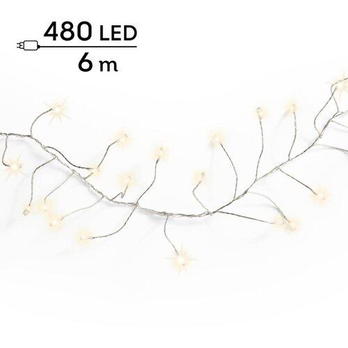 Lumineo Micro LED compactverlichting voor buiten - zilver/warm wit - 600 cm - afbeelding 9