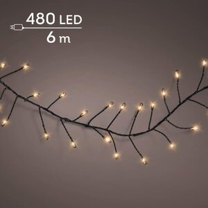 Lumineo Micro LED compactverlichting voor buiten - zwart/klassiek warm - 600 cm