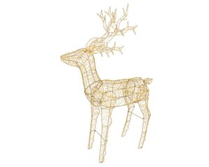 Lumineo Micro LED frame voor buiten - goud/warm wit/klassiek warm - 37 × 122 × 162 cm - afbeelding 2
