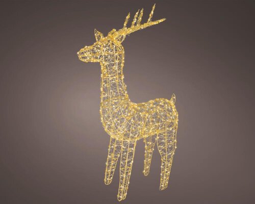 Lumineo Micro LED frame voor buiten - goud/warm wit/klassiek warm - 20 × 57 × 104 cm - afbeelding 1