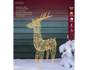 Lumineo Micro LED frame voor buiten - goud/warm wit/klassiek warm - 20 × 57 × 104 cm - afbeelding 3