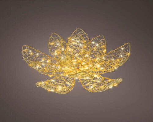 Lumineo Micro LED frame voor buiten - goud/warm wit/klassiek warm - Ø 28 cm - afbeelding 1