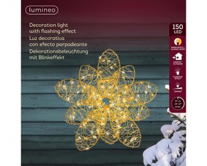 Lumineo Micro LED frame voor buiten - goud/warm wit/klassiek warm - Ø 28 cm - afbeelding 4