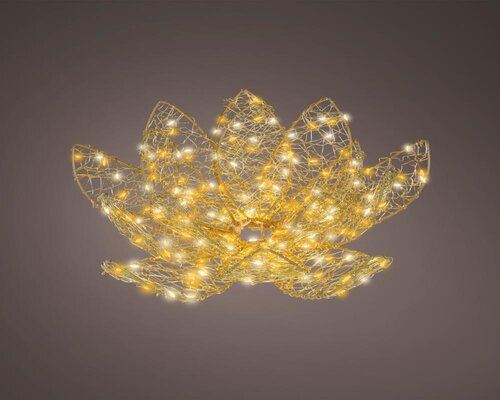 Lumineo Micro LED frame voor buiten - goud/warm wit/klassiek warm - Ø 38 cm - afbeelding 1