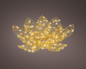 Lumineo Micro LED frame voor buiten - goud/warm wit/klassiek warm - Ø 38 cm - afbeelding 1