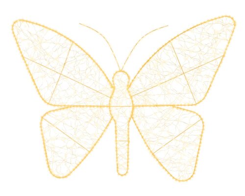 Lumineo Micro LED frame voor buiten - goud/warm wit/klassiek warm - 1 × 98 × 77 cm - afbeelding 3