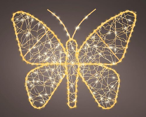 Lumineo Micro LED frame voor buiten - goud/warm wit/klassiek warm - 1 × 38 × 30 cm - afbeelding 1