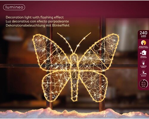 Lumineo Micro LED frame voor buiten - goud/warm wit/klassiek warm - 1 × 38 × 30 cm - afbeelding 3