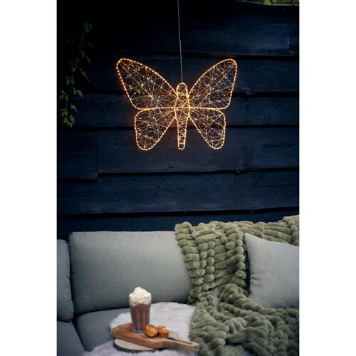 Lumineo Micro LED frame voor buiten - goud/warm wit/klassiek warm - 1 × 98 × 77 cm - afbeelding 2