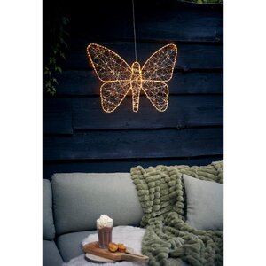 Lumineo Micro LED frame voor buiten - goud/warm wit/klassiek warm - 1 × 98 × 77 cm - afbeelding 2