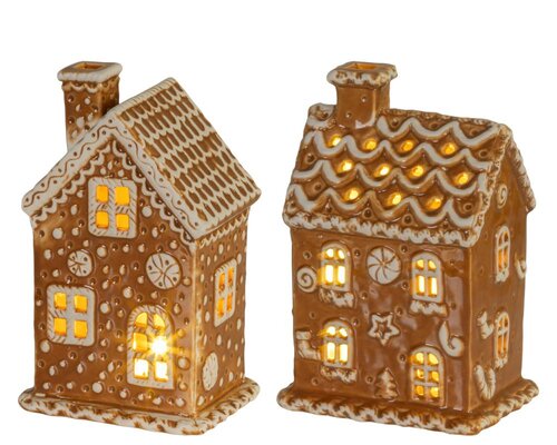 Lumineo Micro LED huis voor binnen - biscuit/kleur(en) - 10 × 7,5 × 15 cm - afbeelding 2