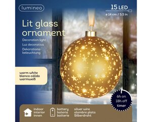 Lumineo Micro LED ornament voor binnen - goud/warm wit - Ø 14 cm - afbeelding 3