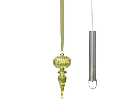 Lumineo Micro LED ornament voor binnen - groen/warm wit - Ø 10,5 cm - afbeelding 2