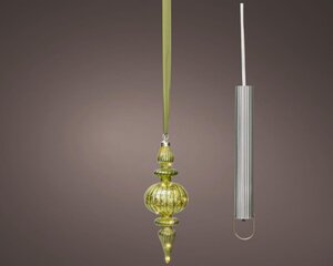 Lumineo Micro LED ornament voor binnen - groen/warm wit - Ø 9,5 cm - afbeelding 1