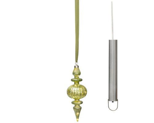 Lumineo Micro LED ornament voor binnen - groen/warm wit - Ø 9,5 cm - afbeelding 2