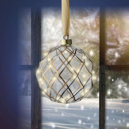 Lumineo Micro LED ornament voor binnen - helder/warm wit - Ø 14 cm - afbeelding 3