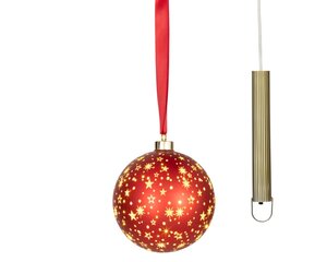 Lumineo Micro LED ornament voor binnen - rood/warm wit - Ø 14 cm - afbeelding 2