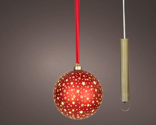 Lumineo Micro LED ornament voor binnen - rood/warm wit - Ø 19 cm - afbeelding 1